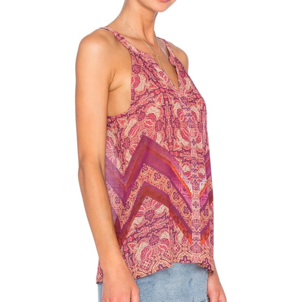Sanctuary Border Print Shell Top